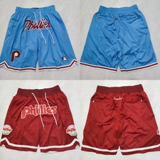 Adult Philadelphia Phillies Short Pants Stitched With Pocket S-3XL
