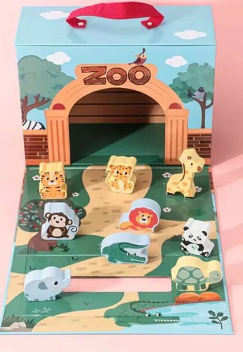 Zoo animal wooden toy play - toy,