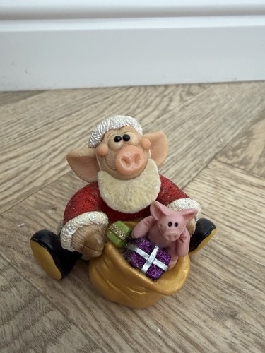 Piggin santa pig figurine - pig,