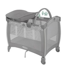 Baby Travel Cot Graco 3 in 1 Playpen with Vibration Music Wheels and Nightlight