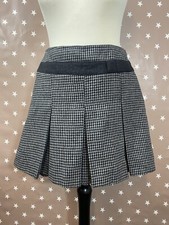 Houndstooth Wool Blend Skirt Size 8