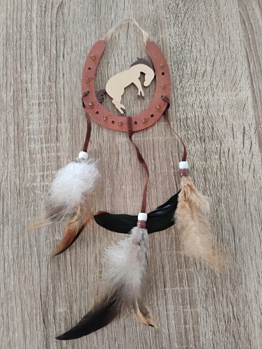 Handpainted wooden horseshoe - wooden,