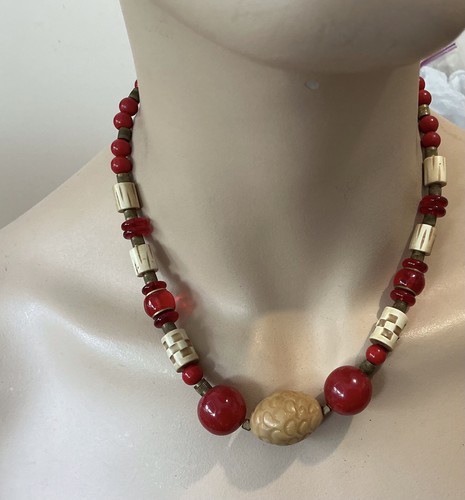 Antique original art deco - art, red