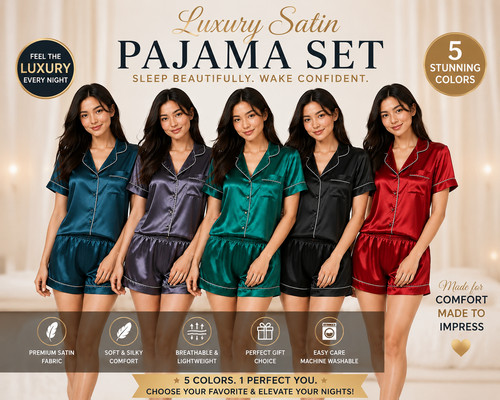 Womens satin set - set, short