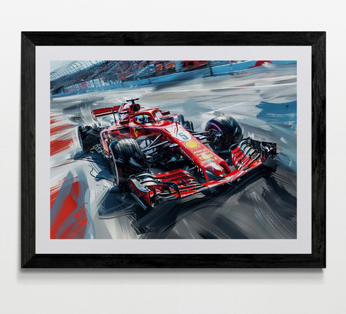 Racing car formula framed - car,