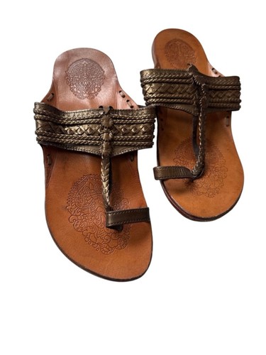 Hand crafted leather kolhapuri - leather,
