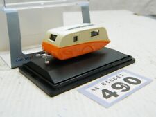 Oxford Diecast 1:76 Caravan Orange/Cream Box 76CV001