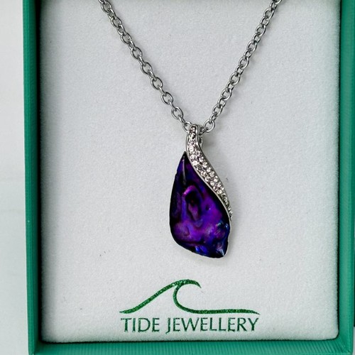 Paua shell diamanté purple - diamanté,