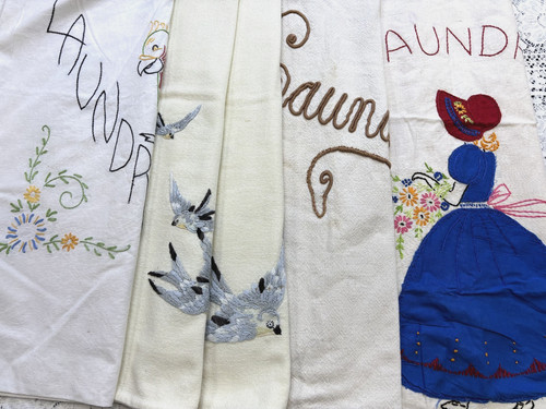 Lot vtg antique cotton - lot, 4
