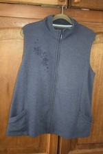 Dash Blue Fleece Zip Up Gilet