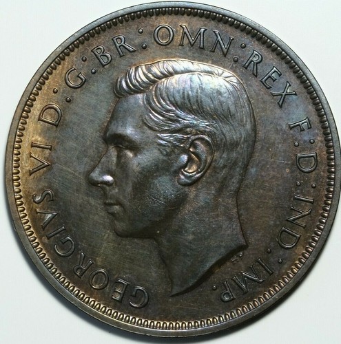 1937 proof kgvi one penny - 1937,