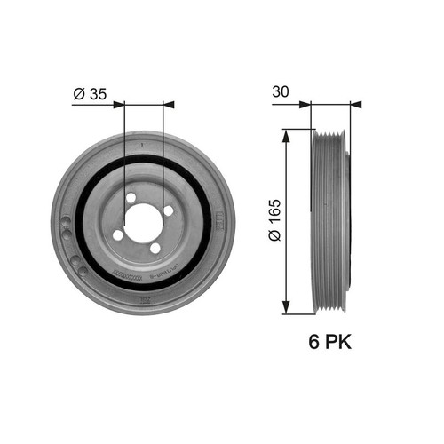 Crankshaft belt pulley fits - crankshaft,