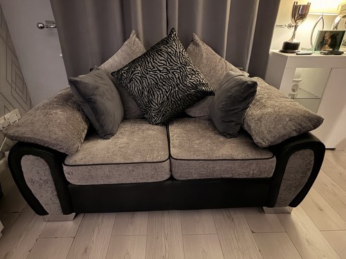 Black and grey - grey, sofa