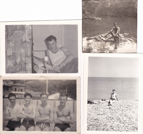Four vintage photographs men - vintage,
