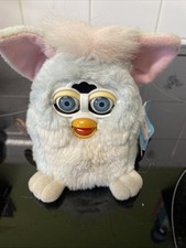 Furby Baby 1999 Light Blue Pink Mint White Belly. UNTESTED Condition See Photos