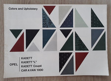 Opel Kadett B Colours & Upholstery Brochure c.1964 - Saloon  CarAVan  Coupe