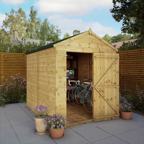 8x6 wooden garden shed shiplap - garden,