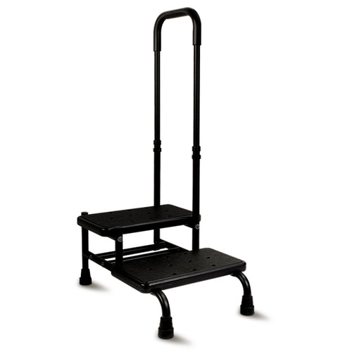 Dual step stool with - dual, handle