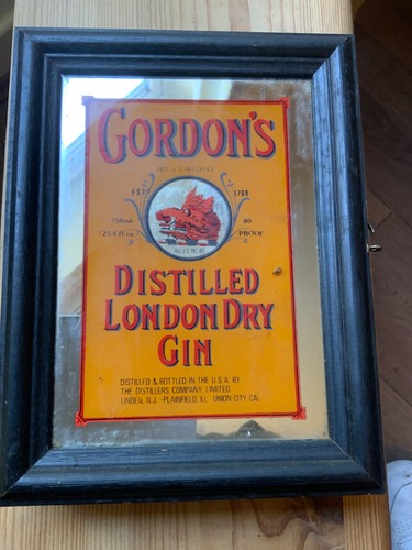 Vintage gordons gin mirrored - vintage,