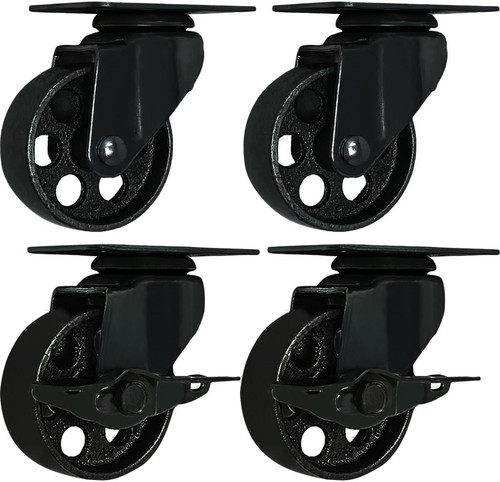 All black metal swivel - metal, plate