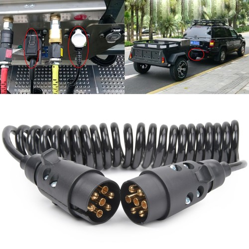 Trailer curly coil cable pin - coil,
