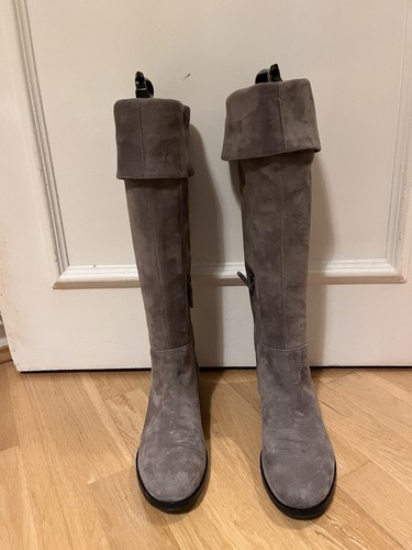 Dune grey knee - grey, suede