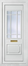 WHITE FULL HEIGHT UPVC DOOR PANEL (SEVILLE ONE ) CUT TO SIZE FOR FREE