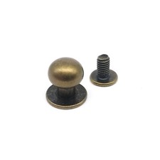 10pcs Solid Brass Round Head