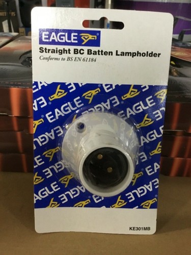 Straight batten lamp holder - bc,