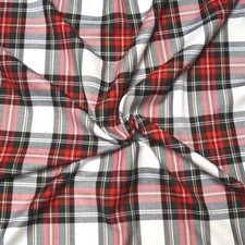 Polyviscose Tartan Fabric