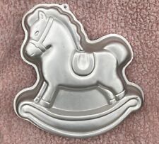 Vintage Large Wilton Jelly Mould 1980s Nursery Rocking Horse Cake Pan Tin Prop