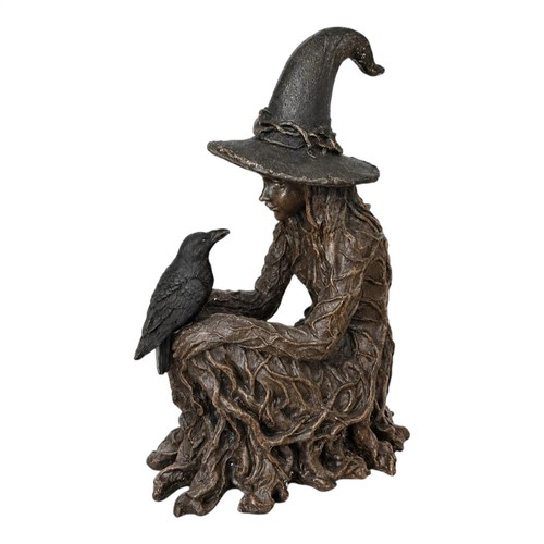 Resin witch with - witch, raven