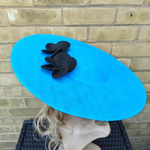 Turquoise blue black flower - turquoise,