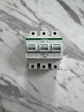 Crabtree Polestar MCB 40 Amp Type C 40A Triple Pole 3 Phase Breaker 63C/40