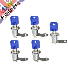 5x 27mm Long Cam Lock+Key Set For Pinball Machine Arcade Cabinet Door Enclosure