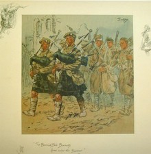 Snaffles Art Scottish Pipers