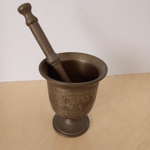 Brass mortar and pestle - mortar,