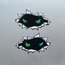 2x Green Evil Devil Eyes