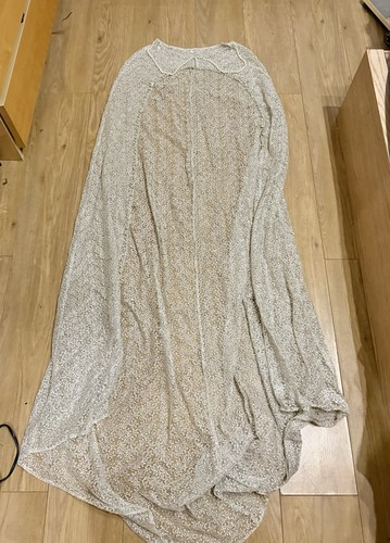 Off white lace bridal cape - off,
