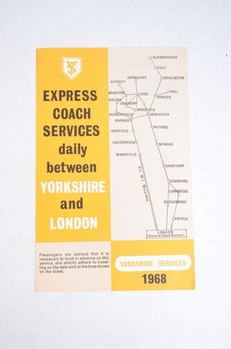 Bus coach timetable leaflet - bus,
