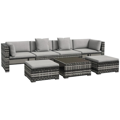 Outsunny pcs rattan garden - 7,