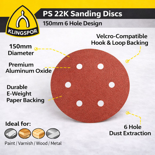 Klingspor sanding discs 150mm - sanding,
