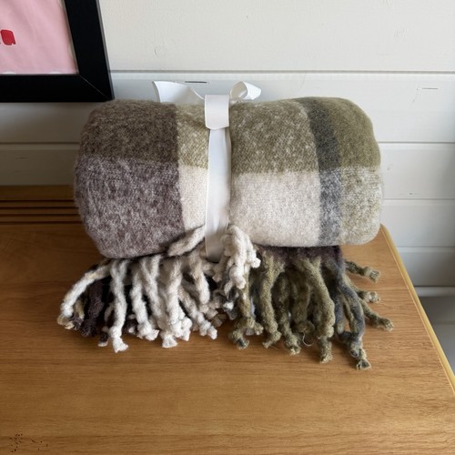 Faux mohair olive earth - m&s,