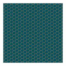 Contour Hexagon Lattice Wallpaper Teal (WAS £19.99)