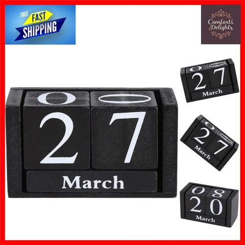 Perpetual wooden desk - perpetual, calendar