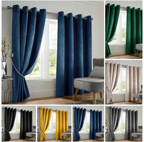 Blackout curtains thick velvet - curtains,