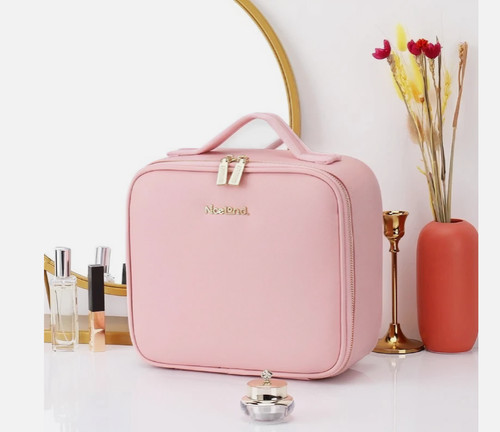 Led makeup bag with - led,
