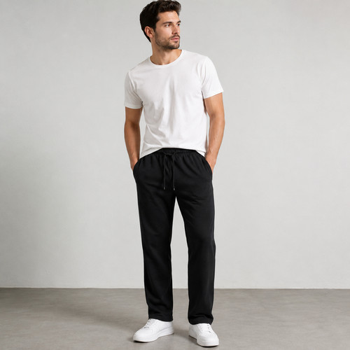Mens black fleece jogging - mens,