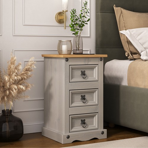 Corona bedside cabinet grey - corona, 3