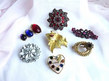 7 Pc Lot Vintage Rhinestone